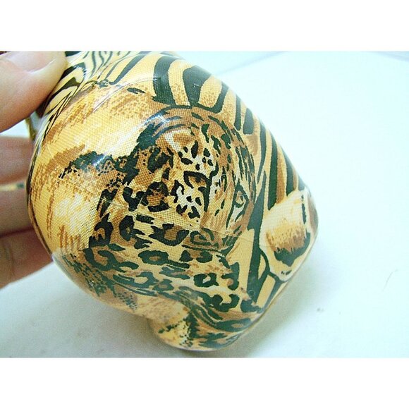 La Vie 1980's Ceramic Giraffe Mother & Baby Safari Patchwork Figurines 2 Pieces - Picture 11 of 12